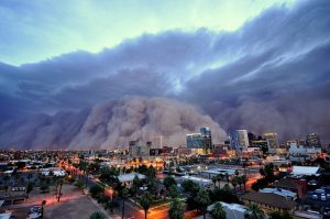 A 'Haboob' is a huge dust storm that often hits the Phoenix metro area in Summer. 